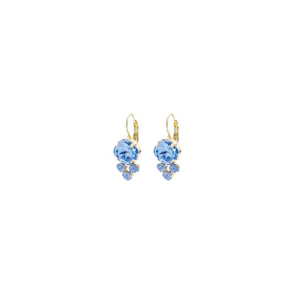 Biba Oorbellen Crystal Drop Blauw