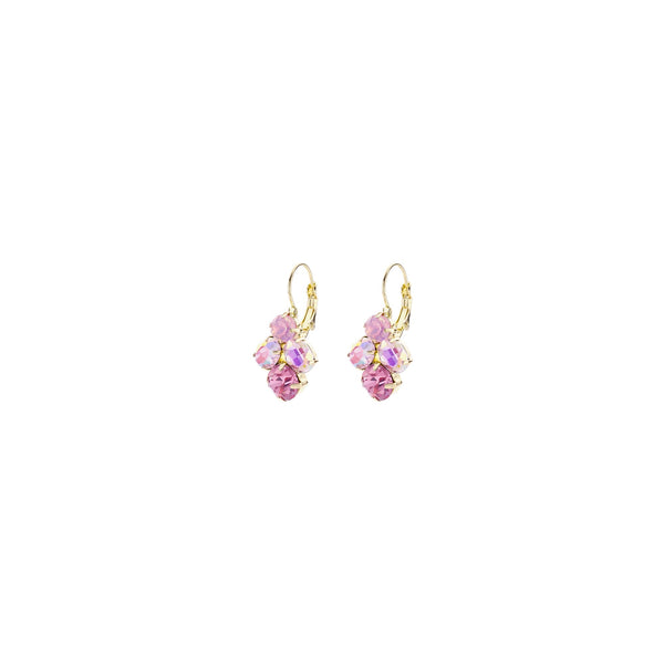 Biba Oorbellen Crystal Four Pink