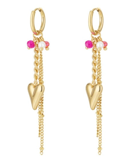Biba Oorbellen Long Heart