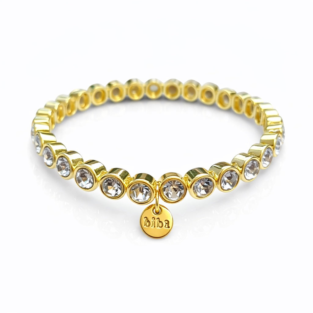 Biba Armband Goud Crystal
