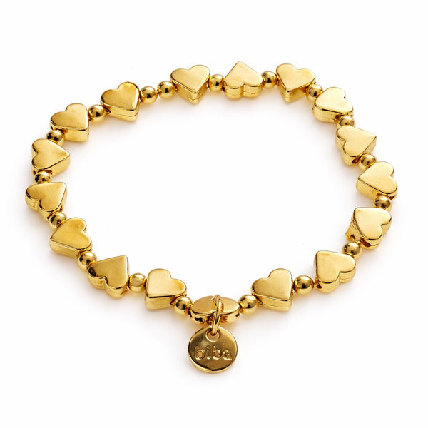 Biba Armband Hartjes met Bolletjes