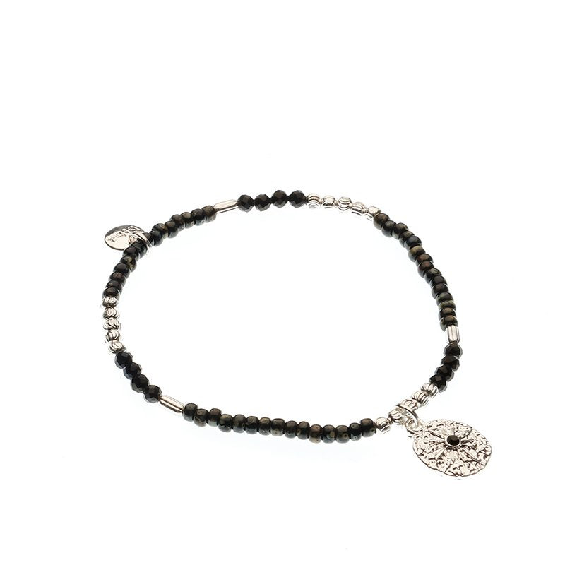 Biba Armband Zwart Crystal
