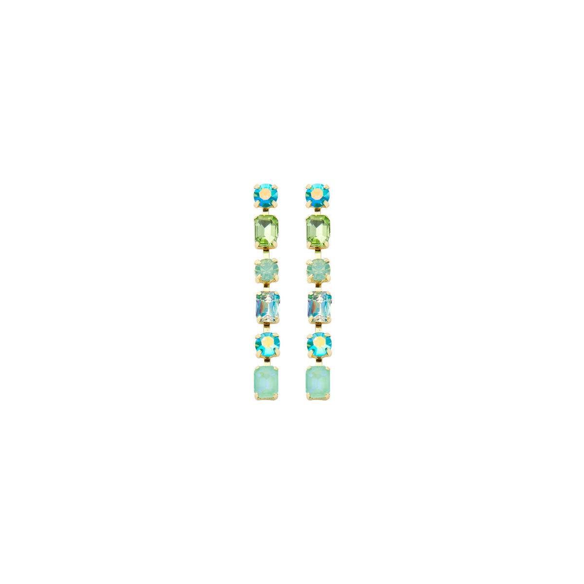 Biba Oorbellen Lang Groen Blauw