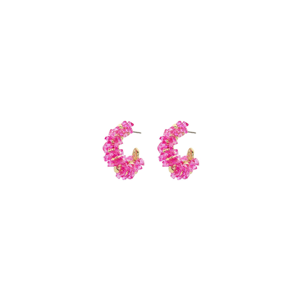 Biba Oorbellen Rond Roze